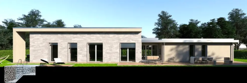 villa in muratura armata - normablok più danesi laterizi - render